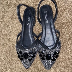 Women’s Black Slingback Flats
